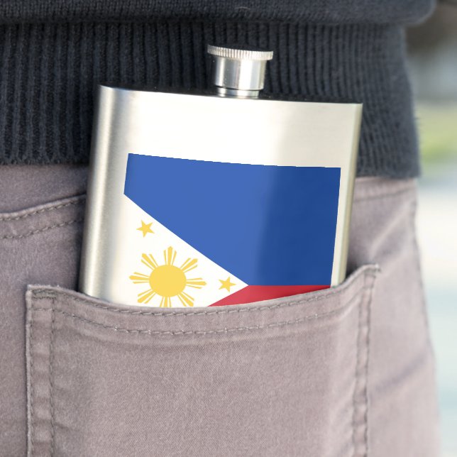 Philippines flag hip flask (In Situ)
