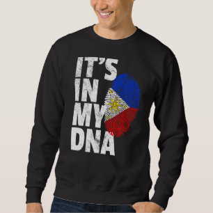 Philippines Flag It's In My Dna Christmas  Country Sweatshirt