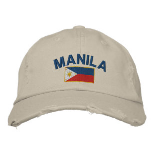 Philippines Flag Manila Embroidered Hat