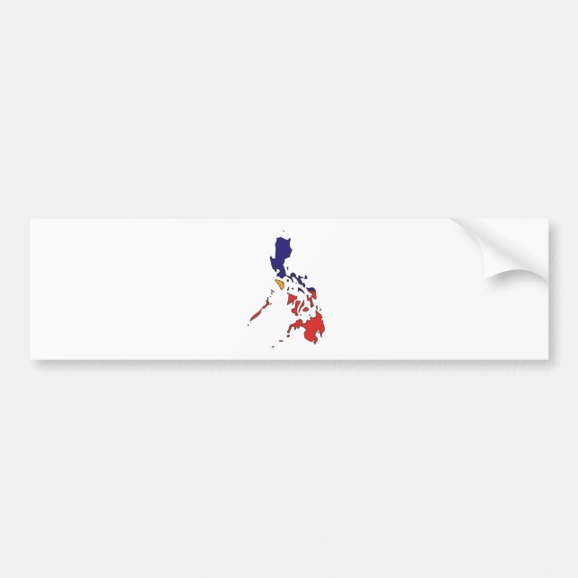 Philippines Flag Map full size Bumper Sticker (Front)