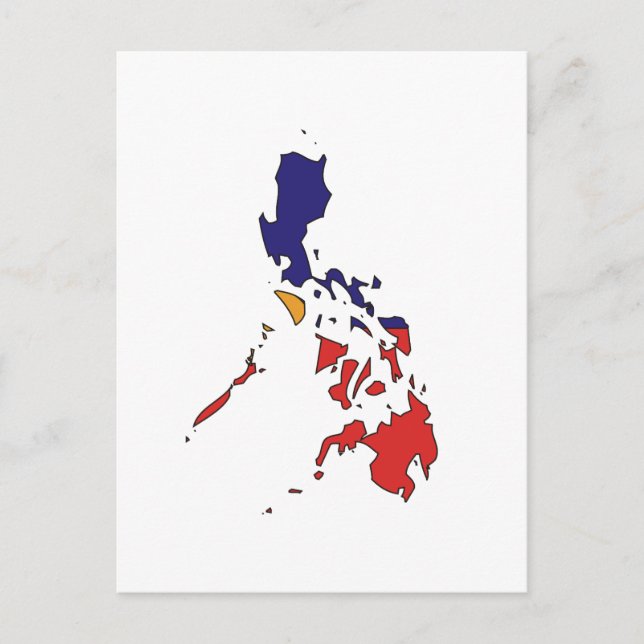 Philippines flag map postcard (Front)