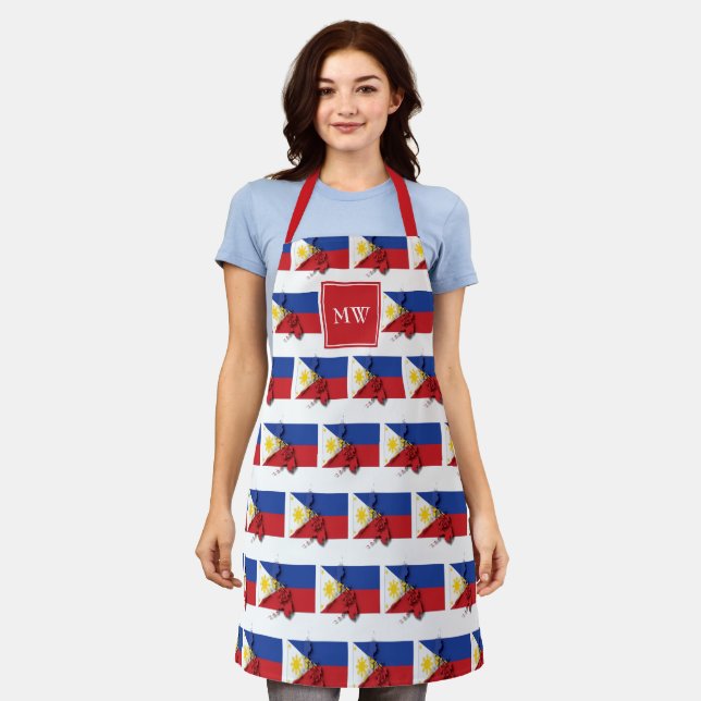 PHILIPPINES FLAG | Monogram | Filipino Apron (Worn)
