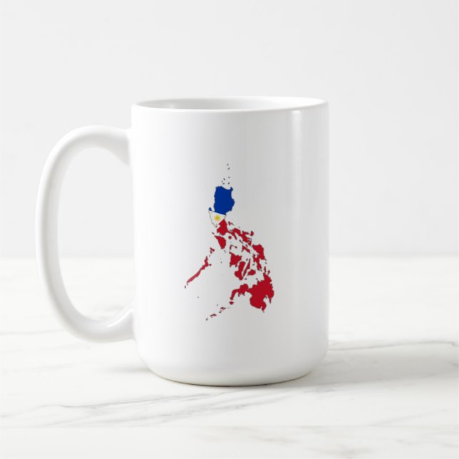 Philippines flag on the map coffee mug (Left)