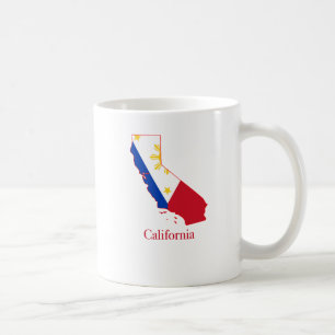 Philippines flag over California state map Coffee Mug