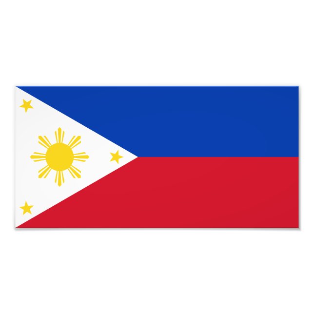 Philippines Flag Photo Print (Front)
