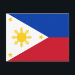 Philippines Flag Postcard<br><div class="desc">Patriotic flag of Philippines.</div>