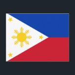 Philippines Flag Postcard<br><div class="desc">Patriotic flag of Philippines.</div>
