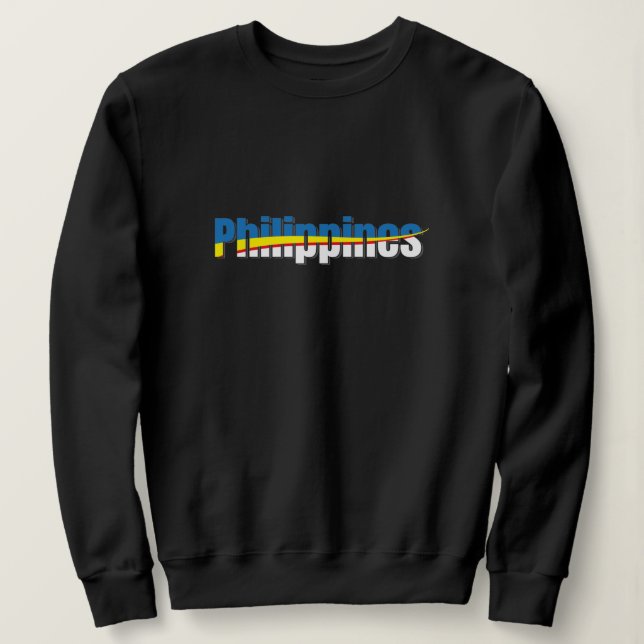 Philippines Flag Pride - Typography Art Sweatshirt (Design Front)