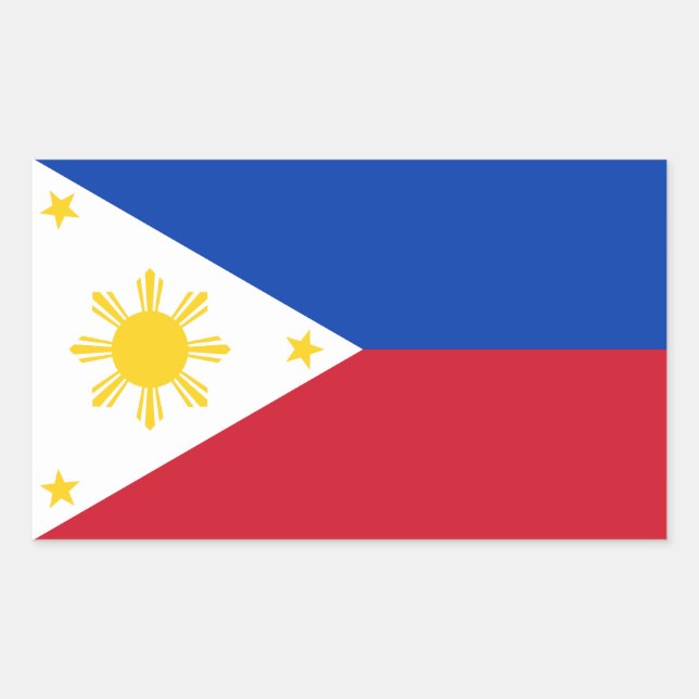 Philippines Flag Rectangular Sticker (Front)