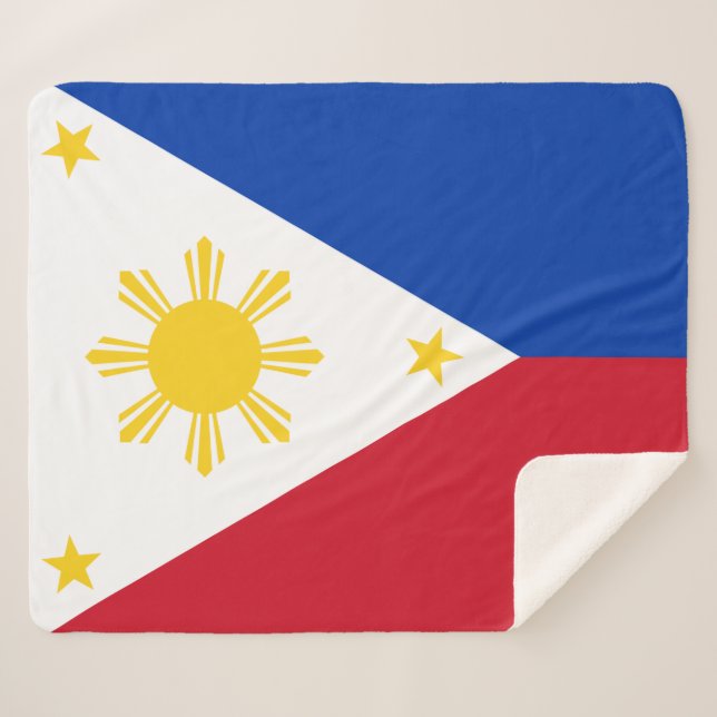 Philippines Flag Sherpa Blanket (Front (Horizontal))
