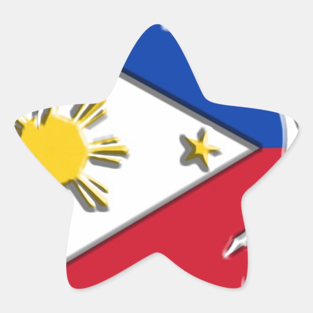 Philippines FLag Star Sticker (Front)