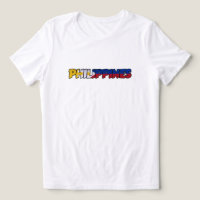 Philippines Flag Typography T-Shirt