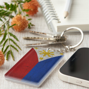 PHILIPPINES FLAG VINTAGE SOUVENIR GIFT KEY RING