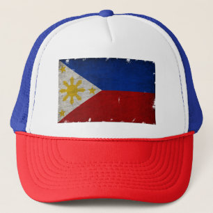 PHILIPPINES FLAG VINTAGE SOUVENIR GIFT TRUCKER HAT