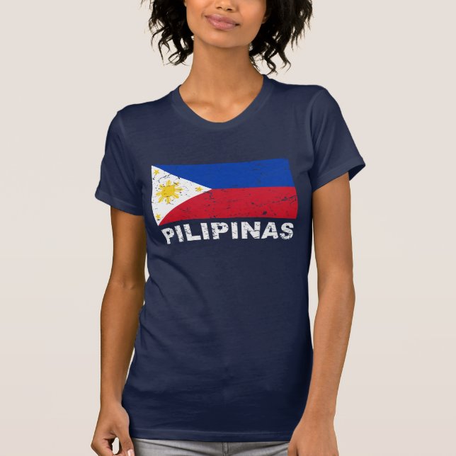 Philippines Flag Vintage T-Shirt (Front)