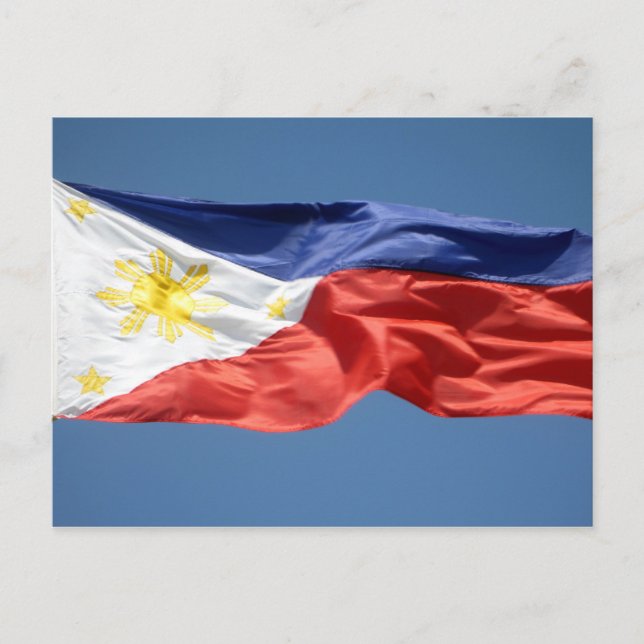 philippines flag waving postcard (Front)
