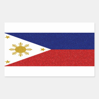 Philippines Glitter Flag Rectangular Sticker