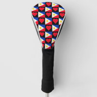 Philippines Golf Lover Heart Pattern Filipino Flag