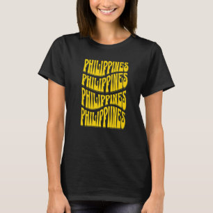 Philippines Groovy Retro 60s 70s Style Filipino Pr T-Shirt
