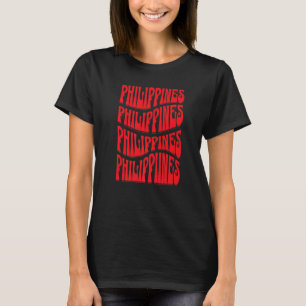 Philippines Groovy Retro 60s 70s Style Filipino Pr T-Shirt