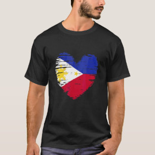Philippines Heart Philippine Flag Philippine Pride T-Shirt