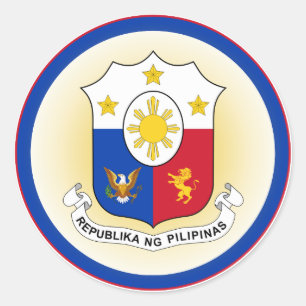 Philippines Heritage Emblem Classic Round Sticker