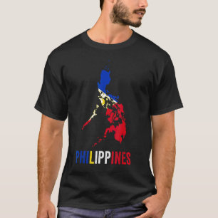 Philippines In My Dna Flag Map Filipino Man Kid Pi T-Shirt