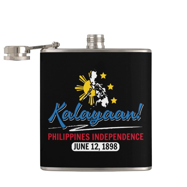 Philippines Kalayaan Independence Day Hip Flask (Opened)