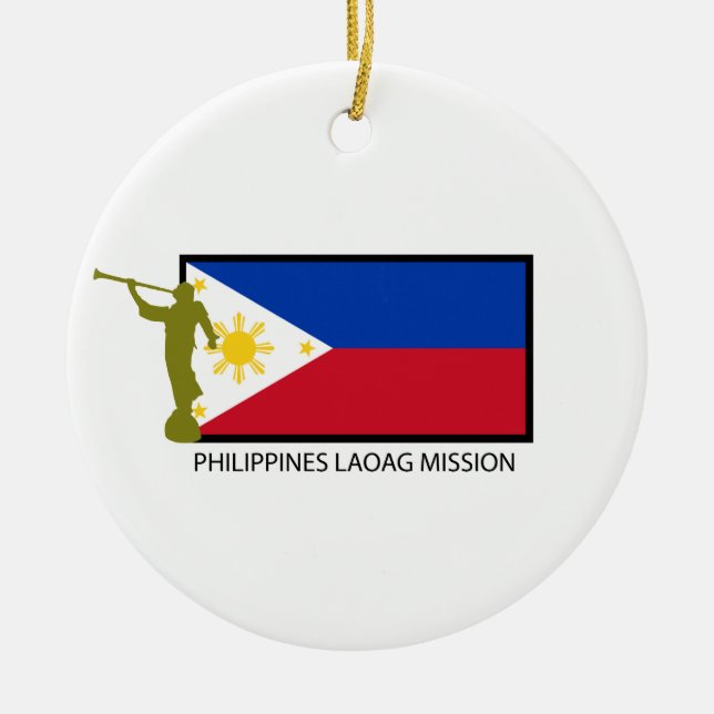 PHILIPPINES LAOAG MISSION LDS CTR CERAMIC TREE DECORATION (Front)