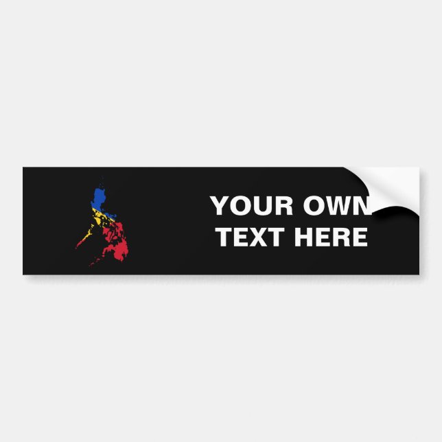 PHILIPPINES MAP BUMPER STICKER (Front)