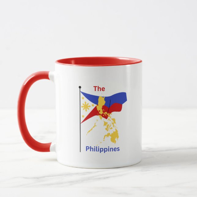 Philippines Map & Flag Coffee Mug (Left)