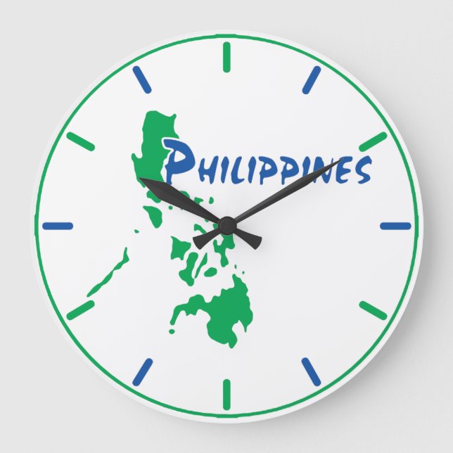 Philippines Map Wall Clock (Front)