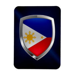 Philippines Metallic Emblem Magnet