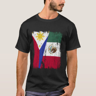 Philippines Mexico Half Flag Filipino Mexican Heri T-Shirt