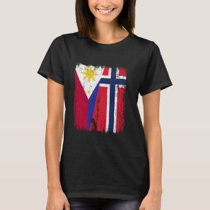 Philippines Norway Half Flag Filipino Norwegian An T-Shirt