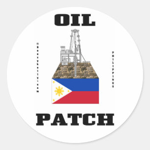 Philippines Oil Fields Sticker,Oil Rig,Oil,Derrick Classic Round Sticker