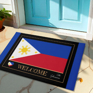 Philippines & Philippine Flag house/sports Welcome Doormat