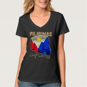 Philippines Pilipinas Baybayin Filipino Flag Boxin T-Shirt