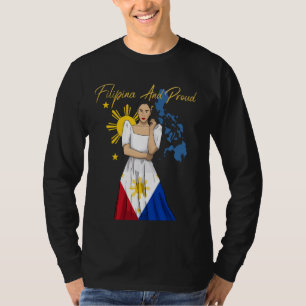 Philippines Pinay Filipina Pride Islands Flag Girl T-Shirt