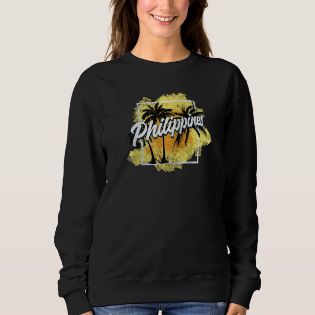 Philippines Pinay Filipino Country Palms Sun Mabuh Sweatshirt (Front)