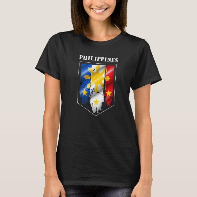 Philippines Pinay Filipino Pride Country Flag Isla T-Shirt (Front)
