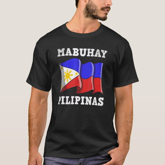 Philippines Pinay Filipino Pride Country Flag Mabu T-Shirt (Front)