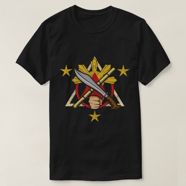 Philippines Proud Martial Arts Kali Eskrima Arnis  T-Shirt (Design Front)