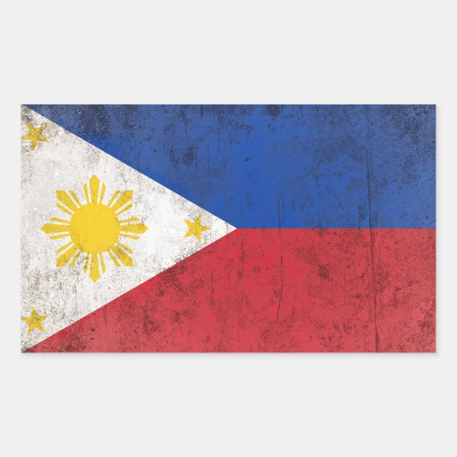 Philippines Rectangular Sticker (Front)
