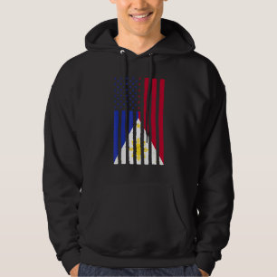 Philippines Roots USA Flag Heritage Half Filipino Hoodie