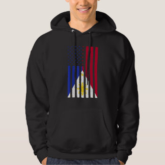 Philippines Roots USA Flag Heritage Half Filipino  Hoodie