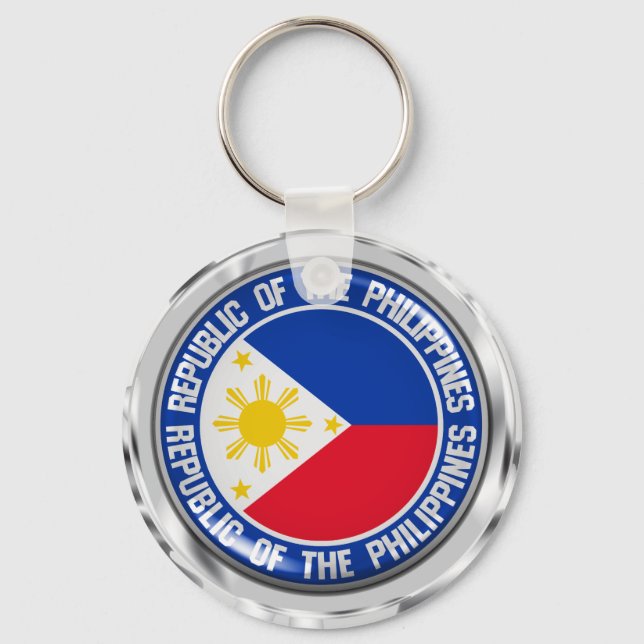 Philippines Round Emblem Key Ring (Front)