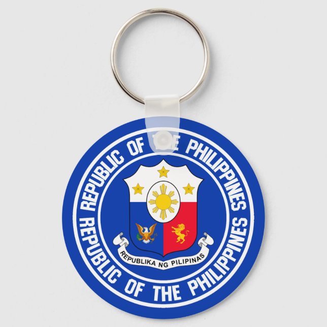 Philippines Round Emblem Key Ring (Front)