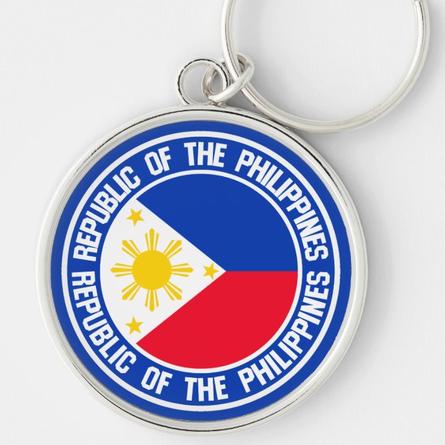 Philippines Round Emblem Key Ring (Front)