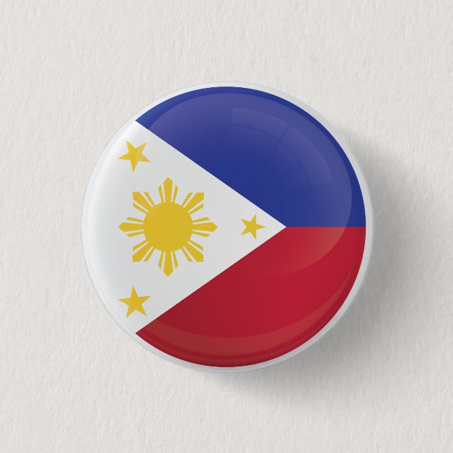 Philippines  Round Icon Flag 3 Cm Round Badge (Front)